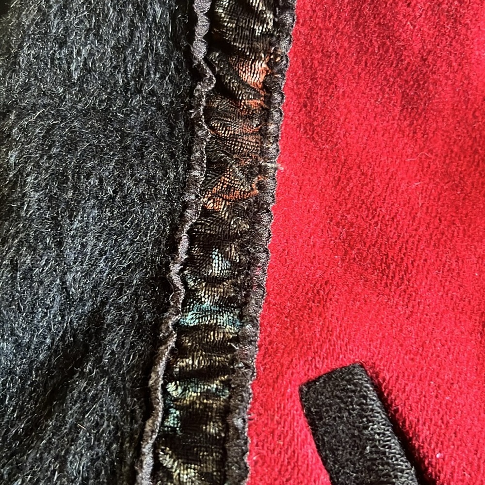 Gorgeous Vintage Coloratura Western Jacket Red Black Warm Small to Medium - Picture 8 of 16